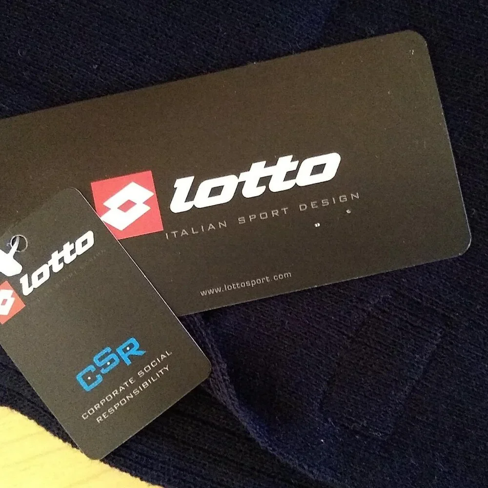 Lotto Men Scarf Navy Blue Italian Sport Design New